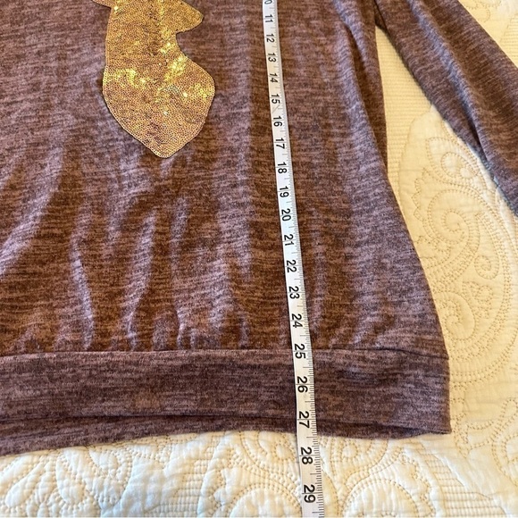 Adorable sequin deer sweatshirt / sweater - soft, fully lined, size XL - Picture 7 of 7